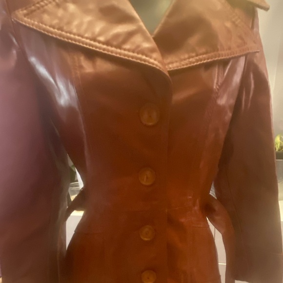 70s Vintage Prices of Oakland Genuine Leather Trench Coat - Picture 15 of 15